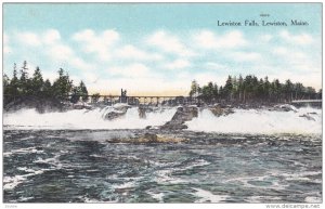 LEWISTON, Maine, 1900-1910's; Lewiston Falls
