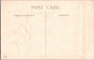 Vintage Witch, Cat, Cauldron, Test Tube, Spell, Love, Potion, Halloween Postcard