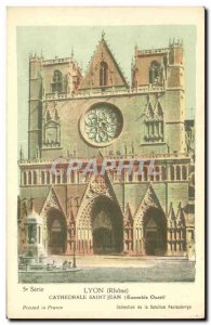 Old Postcard Lyon Saint Jean Cathedral