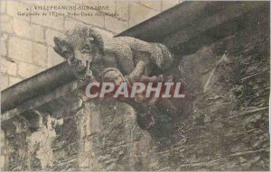 Old Postcard Villefranche Gargoyle of the Notre Dame des Marais