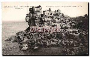 Old Postcard Perros Guirec Ploumanach Squevel Rocks From A La Pointe Du Diable