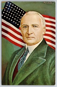 Artist Morris Katz~Portrait Warren Harding 29th US President~1969 Postcard
