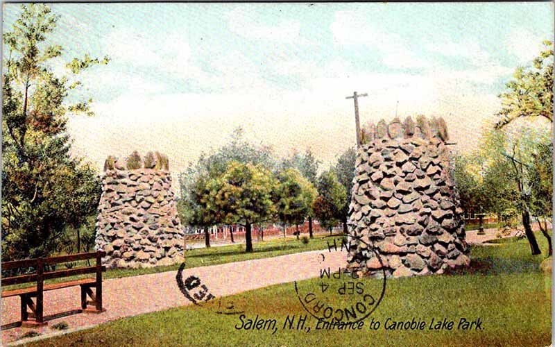 Postcard ROAD SCENE Salem New Hampshire NH AM3591