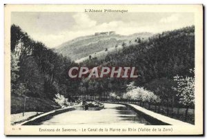 Old Postcard L & # 39Alsace Picturesque surroundings Saverne The Marne-Rhine ...