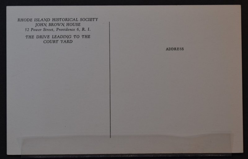 Providence, RI - John Brown House The Drive Leading to the Court Yard