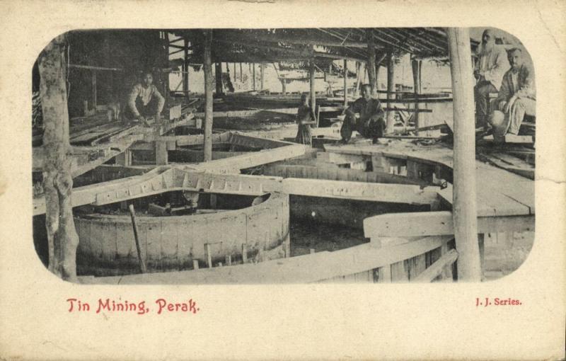 malay malaysia, PERAK IPOH, Tin Mining (1911) Stamp