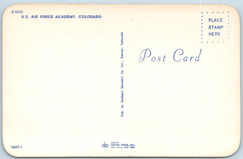 c1950s Air Force Academy, El Paso County CO Greetings Bubble Letter Text PC A201