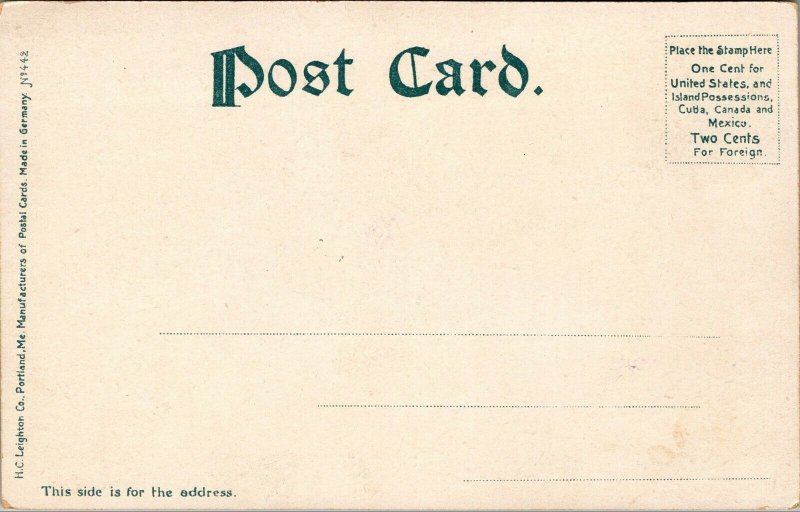 Vtg Augusta Maine ME Lithgow Library pre-1907 UDB Unused Postcard