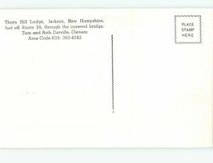 Unused Pre-1980 LODGE SCENE Jackson New Hampshire NH J6695