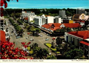 Nairobi, Kenya  KENYATTA  AVENUE Street Scene FORD~Bank Of India  4X6 Postcard