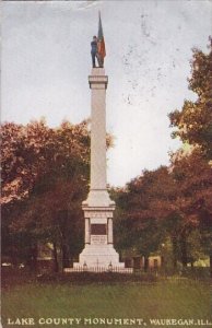 Lake County Monument Waukegan Illinois 1909
