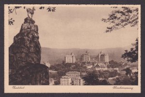 Vintage postcard Karlsbad Karlovy Vary Hirschensprung spa town Czech Republic