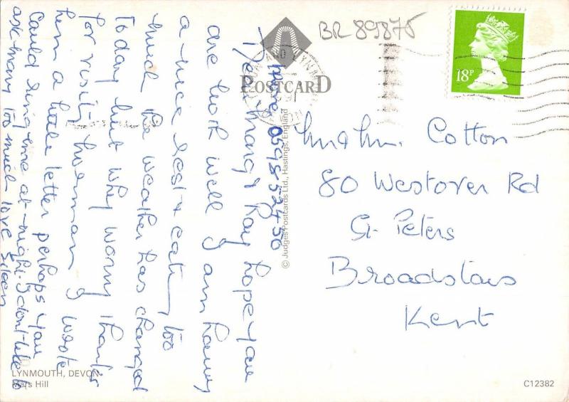 BR89875 lynmouth devon mars hill  uk