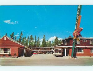 Unused Pre-1980 OLD CARS & TRAVELERS MOTOR LODGE MOTEL West Yellowstone MT s6482