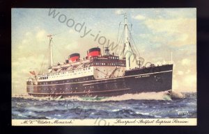 f2545 - Ulster Imperial Line Ferry - Ulster Monarch - postcard