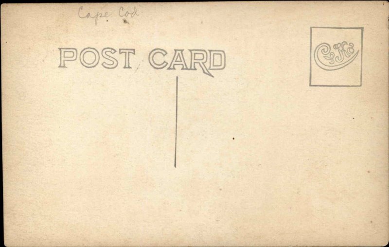 Cape Cod? Bide-a-Wee Porch Deck Scene c1910 Real Photo Postcard