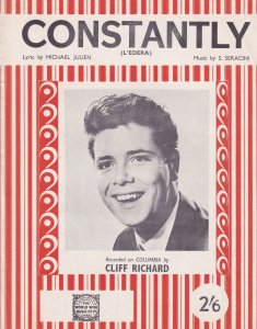 Constantly Cliff Richard 1950s Sheet Music