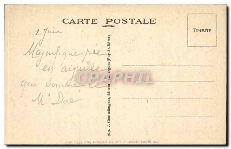 Old Postcard Le Mont Dore Peak capuchin