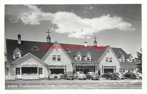 OR, Ocean Lake, Oregon, RPPC, Dorchester House, 40s Cars, Sawyers Photo No M623