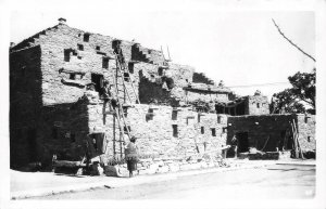 RPPC Native American Indians HOPI HOUSE Grand Canyon, AZ 1940s Vintage Postcard