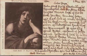 Carlo Dolci H.Magdalena Lady Vintage Postcard C194