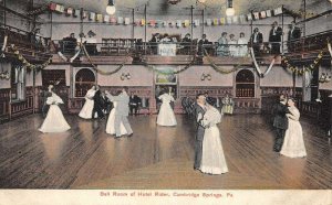 Cambridge Springs Pennsylvania Hotel Rider Ballroom Vintage Postcard AA60516