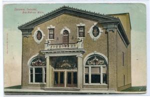 Colonial Theatre Theater Big Rapids Michigan 1910c postcard