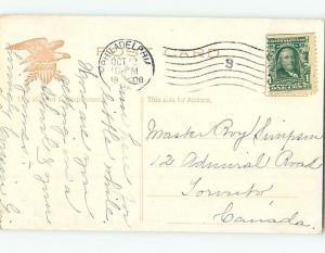 Divided-Back AGRICULTURAL HALL Philadelphia Pennsylvania PA hk7953