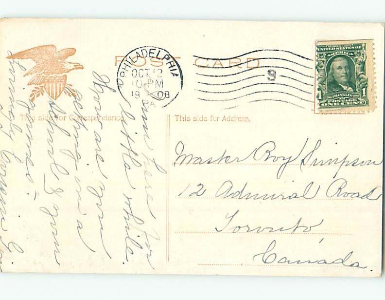 Divided-Back AGRICULTURAL HALL Philadelphia Pennsylvania PA hk7953