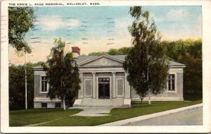 Massachusetts Wellesley The Annie L Page Memorial 1927