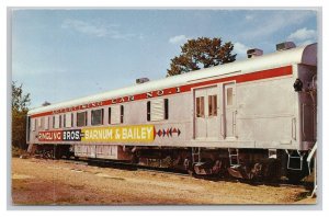 Postcard Circus World Museum Baraboo Wisconsin Train Car #4 Ringling Bros.