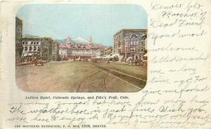 CO, Colorado Springs, Antelers Hotel, Pikes Peak, Art Souvenir