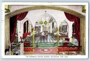 Rochester New York NY Postcard The Odenbach Coffee Shoppe Interior 1920 Antique