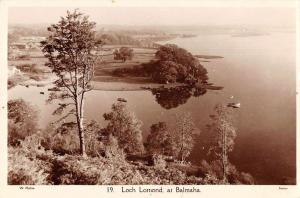 Loch Lomond Scotland Balmaha Scenic View Real Photo Antique Postcard J76010