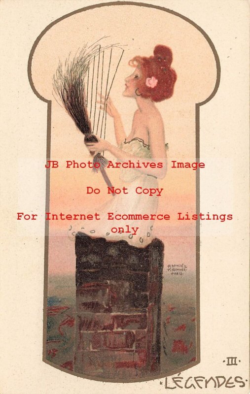 Raphael Kirchner, Osborne, Legendes III, Pretty Woman Chimney Sweep, Art Nouveau