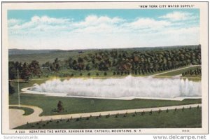 New York Catskill Mountains Aerating The Water Ashokan Dam New York City Wate...