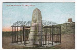 Boundary Monument Tijuana Mexico 1910c postcard