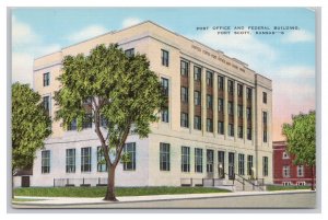 Postcard Post Office And Federal Building Fort Scott Kansas