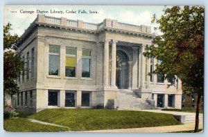 Cedar Falls Iowa Postcard Carnegie Dayton Library Exterior c1910 Vintage Antique