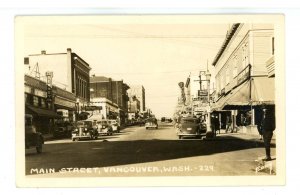 WA - Vancouver. Main Street ca 1940's  RPPC