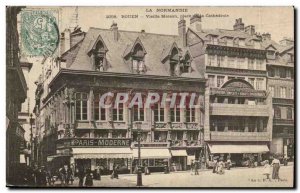 Rouen Postcard Old Old house instead of cathedral