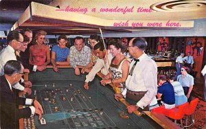 Gambling Casino Hacienda Floor Interior Roll the Dice Las Vegas Nevada postcard