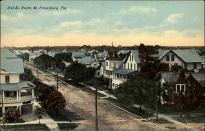 St Petersburg Florida FL Second Street c1910 Vintage Postcard