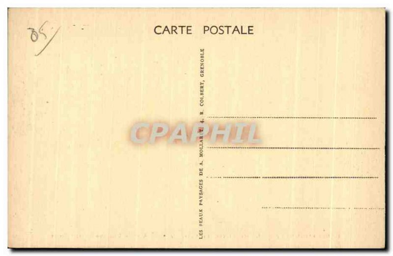 Postcard Old Barcelonnette sports of the Winter Sauze the track and the Chape...