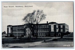 Salisbury Maryland Postcard High School Exterior Building c1936 Vintage Antique