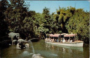 Disneyland Elephant Bathing Pool Anaheim California to Eldersburg MD Postcard X7