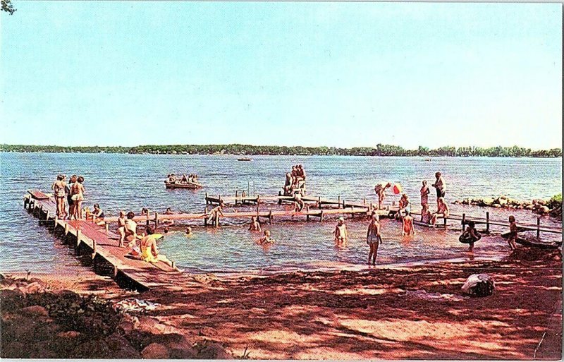 Walther League Camp Landing Lake Okoboji IA Vintage Postcard Standard View Card