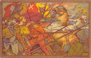 Swiss National Day 1911 Bundesfeier Switzerland Artist Signed Dunki postcard