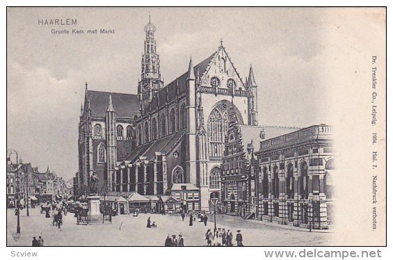 Haarlem , Netherlands , 00-10s ; Groote Kerk met Markt