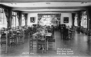 RPPC Main Dining Room BIG SUR LODGE California Laws Photo 1950s Vintage Postcard